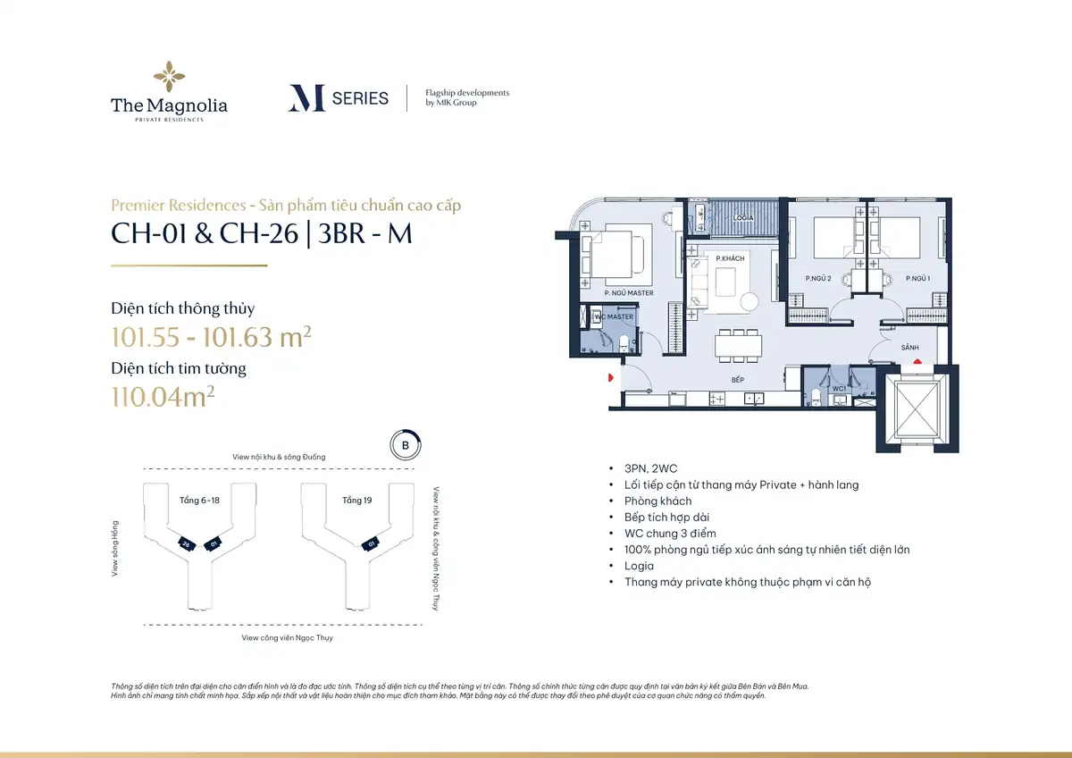 Layout 3BR-M CH01 CH26 The Magnolia