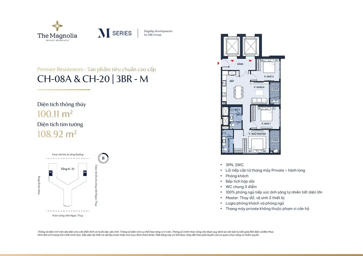 Layout 3BR-M CH08A CH20 The Magnolia